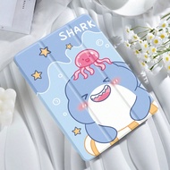 Cute Cartoon Shark Tablet Protective Case,Compatible With IPad 9.7/10.2/10.5/10.9/12.9/Pro 11, 10th 