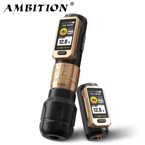 Ambition Soldier Pro 520 Wireless Tattoo Machine Adjustable Stroke 2.2-4.2mm Tattoo Pen Torque 520g.