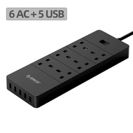 ORICO UK Plug AC Outlet With USB Electrical Socket Extension Power Strip For Home Office 6AC 4AC Out