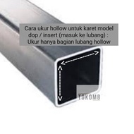 karet holo 3x3 kaki kursi meja tutup besi hollow