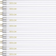 Hiboom 10 Pack F8T5/CW Fluorescent Light Bulbs 12 Inch T5 8 Watt Under Cabinet Bulb, G5 Mini Bi 420 