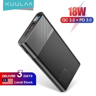 【Malaysia Stock】KUULAA 10000mAh PD Power Bank 18W USB Type C Portable Charger with Power Delivery an