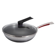 German 316 Stainless Steel Pot Stainless Steel Frying Pan Honeycomb Non-Stick Pan Household Flat Pan