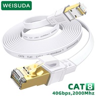 Cat 8 Ethernet 40Gbps 2000MHz High Speed Rj45 Internet Network 5M 10M 15M 20M 30M Shielded Patch Cab