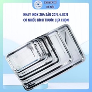 Stainless steel food tray size 40x30 - 4.8cm deep, rice tray, baking tray, dining table tray