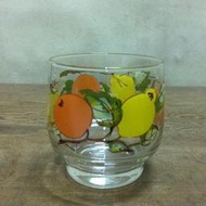 WH10961【四十八號老倉庫】全新 早期 法國 Arcopal 水果 玻璃杯 橘子 檸檬 250-350cc 1杯價
