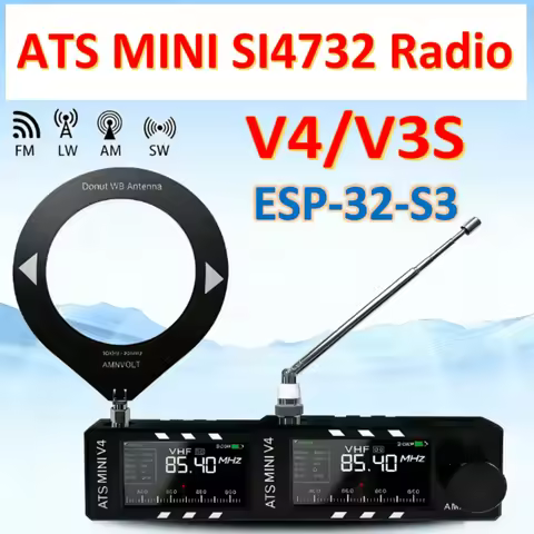 Upgrade SI4732 Mini Radio AMNVOLT V4/V3S ATS SI4732 DSP Radio FM AM SSB LSB USB Radio Receiver with 