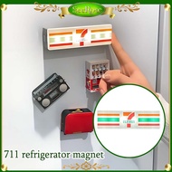 Cute 711 Mini Fridge Magnet Night Light Pelekat Peti Sejuk 3D Luminous Resin Model Bedroom Decor