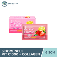 Sido Muncul Vitamin C 1000 Mg Collagen - Minuman Collagen Tripeptide 500mg + Vit C 1000mg untuk Kese
