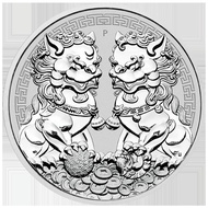 Koin Perak Australia Guardian Lions Double Pixiu 2020 - 1 Oz Silver