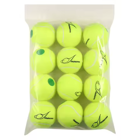 12Pcs Low Compression Youth Tennis Balls, Transition Felt Tennis Balls for Kids Training, Pressurele