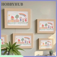 HOBBYHUB Photo Frame, Memorial Wall Decoration Wooden Kids Art Frame, Creative Changeable Family Por