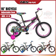 Basikal Saiz 16 Inci / 16 Inch Bicycle / 16 Inci Basikal Budak / Basikal Kanak Tayar Hidup / Untuk Umur 4-6 Tahun