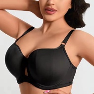 Womens Push Up Minimizer Bra Full Cup Underwire Female Smooth Plus Size Lingerie 75 80 85 90 95 D E 