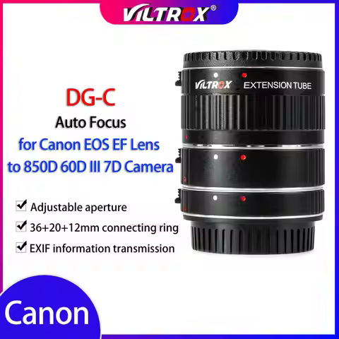 Viltrox DG-C Lens Adapter Ring Mount Auto Focus AF Macro Extension Tube for Canon EOS EF Lens DSLR c