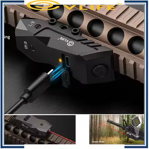 CVLIFE Shooting Red Laser Sight Picatinny Rail Low Profile Mini Hunti Laser Sight with Strobe Mode R