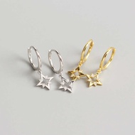 Y H E 0 2 1 S Sterling Silver I N Geometric Star Ear Buckle
