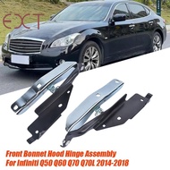 【hzhaiyaa2.sg】2 PCS Front Bonnet Hood Hinge 65401-JF00B 65400-JF00B Silver & Black Metal Car Accesso