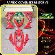 RAPIDO COVER SET RS150R/RS150 V2 V3 SUPRA GTR150 (16) RED (STICKER TANAM/AIRBRUSH) COVERSET