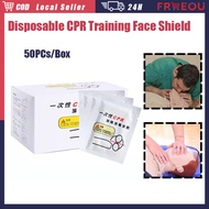50Pcs/Set Disposable CPR Facial Mask First Aid Mask for Examination Training
