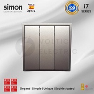 Simon I7 Gray Simon Triple Switch Simon I7 Gray 3 Gang Switch
