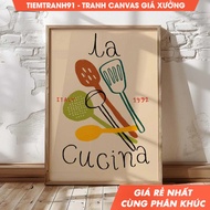Tranh treo tường La Cucina Print Kitchen Poster Kitchen Wall Art Kitchen Decor Aesthetic tặng kèm đi
