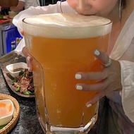 Beer Glass Oversize Large-capacity Draft Beer Mug Thickened Fruit Cocktail Cup