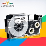 18mm XR-18WE Black on White Cassette Label Tape for Casio XR 18WE 18mm Label Maker for Casio KL-G2 K