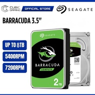 Seagate Internal Hard Disk Barracuda 3.5" Hard Drive HDD SATA 5400RPM/7200RPM for PC (8TB/4TB/2TB/1T