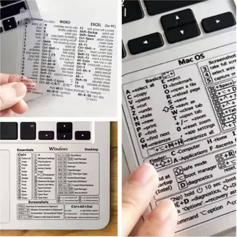 1pc/3pcs Keyboard Shortcut Stickers for Word Excel Windows MAC OS Letter Graphic Laptop Protective S