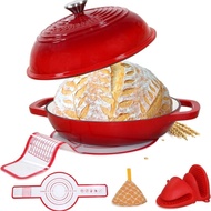 26cm Enamel Cast Iron Pot frying pan Dutch Oven Sourdough Bread Casserole Pot Induction & Oven Safe 