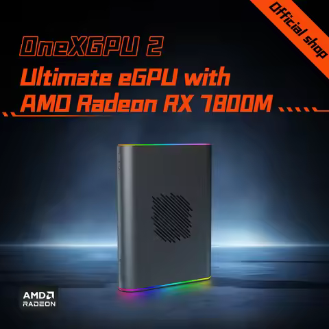 Onexplayer EGpu Onexgpu 2 Ultimate eGPU with AMD Radeon RX 7800M Oculink USB4.0 Thunderbolt RGB Ligh