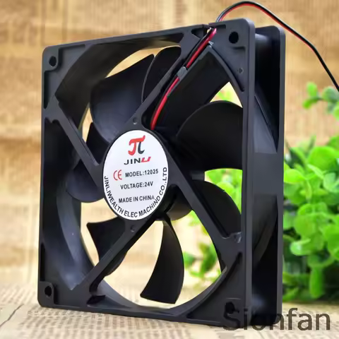 For JINLI Gionee 12025 12CM 24V 0.23A line Ultra-quiet Inverter Cooling fan Test Working