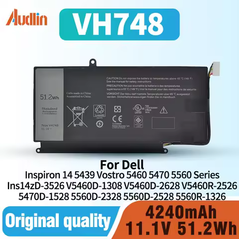 VH748 Laptop Battery for Dell Inspiron 14 5439 Vostro 5460 5470 5560 Series Ins14zD-3526 V5460D-1308