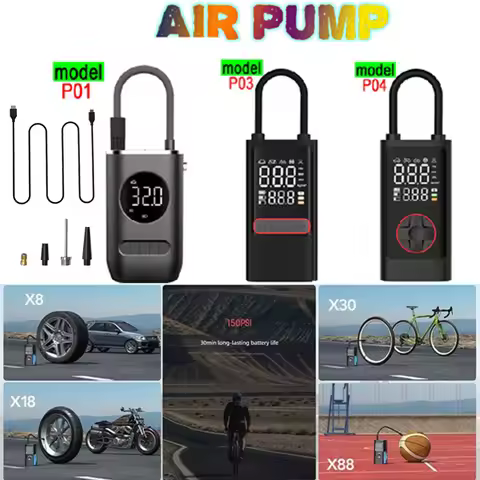 Multi functional portable wireless tire inflation car digital display tire inflation pump car mounte