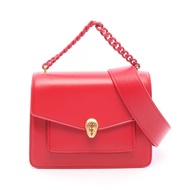 【二手】BVLGARI(Bulgari) Serpenti Forever 兩用手提包，RED皮革，Serpenti Forever 兩用單肩包，女士，二手 A