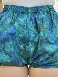 Yoga Shorts Pure Cotton Iyengar Floral Print Fresh Colorful Pants with Pockets Fashion Tape Leg Adju