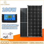 100W Solar Panel Waterproof Grade A Monocrystalline Silicon Solar Board Outdoor IP67 Water Resistanc
