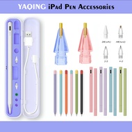 YAQING Stylus Pen Case / Pencil Tip for Apple /Pencil Box for iPad / Pencil Charging Cale for iPad/Pencil Sticker