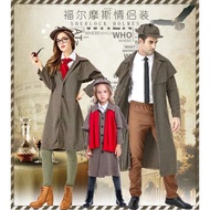Sherlock Holmes Parent-Child Costume British Nineteenth Century Costume Movie Role-Playing Costume C