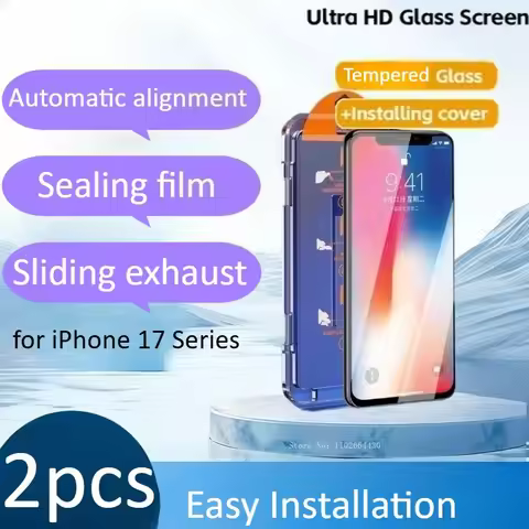 2pcs Cover Screen Protector for IPhone 17 Plus Tempered Glass for IPhone 17 Pro Max Easy Installatio