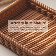 [LI] Simulation Mini Dollhouse Basketwork Bread Basket 1/6 Scale Realistic Baguette Holder for Micro
