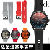 Watch Strap Suitable for Diesel Diesel Silicone Watch Strap Male DZ4318/7395/4496/4323 Original Rubb