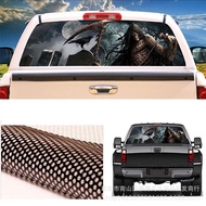 D-709Scythe Grim Reaper Graveyard Rear Window Glass Graphic Color Sticker SUV Pickup Truck Horror To