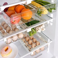 Retractable Fridge Drawer Pull Out Organiser Shelf Holder Storage Box Egg Container Kindness