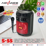 SPEAKER BLUETOOTH ADVANCE S-55 SPEKER PORTABLEBOX BOK MUSIK MP3 USB RADIOSPEAKER MINI BLUETOOTH 4 IN