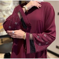 ABAYA QONITA PAYET PREMIUM ANTI UV GAMIS MUSLIM PAYET KRISTAL  ABAYA MESIR TAHUN 2026