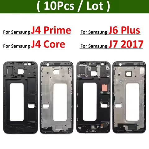 10Pcs, Front Housing LCD Display Frame For Samsung J4 Prime J4 Core J6 Plus J610 J7 2017 Housing Mid