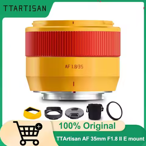 TTArtisan 35mm F1.8 II APS-C Orange AF Auto Focus Lens for Sony E Mount Mirrorless Camera A6600 A640