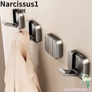 NARCISSUS No Drill Wall Hook, Foldable Self-adhesive Hanging Rack, Premium Strong Load Bearing Hidde